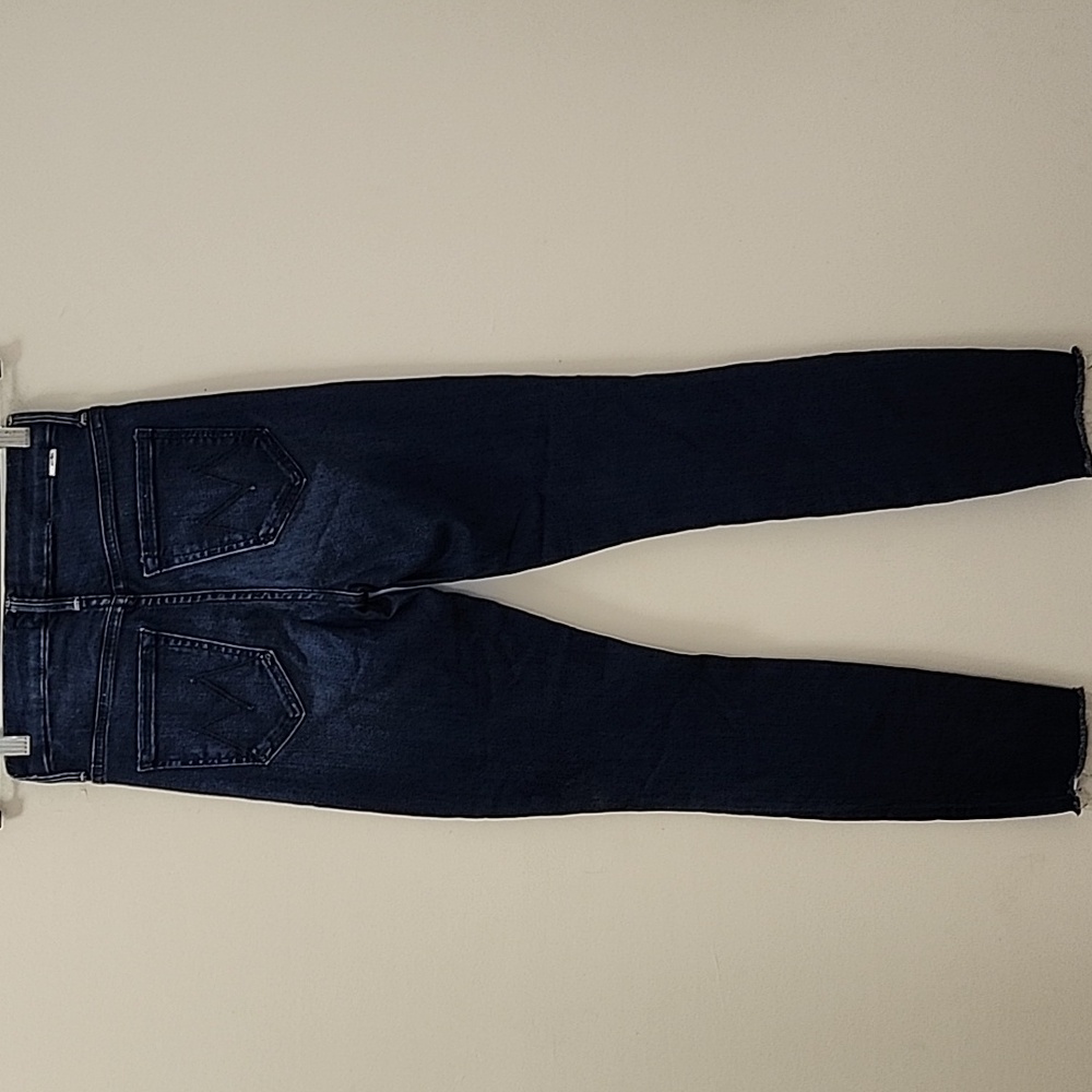 Mother Waisted Looker Ankle Fray Tongue in Chic Meduim Wash Blue Sz 24 - Picture 10 of 16